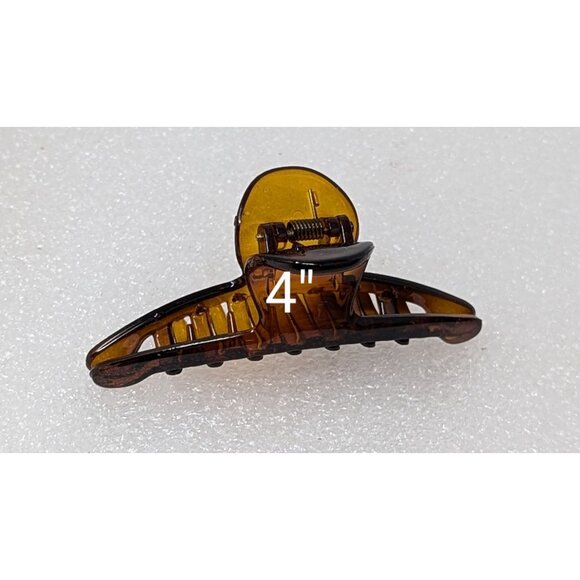 Vintage 4" Tortoise Shell Hair Claw Clip Strong Hold Premium Quality - Picture 2 of 3